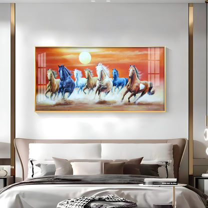 Energetic Horses Premium Acrylic Horizontal Wall Art