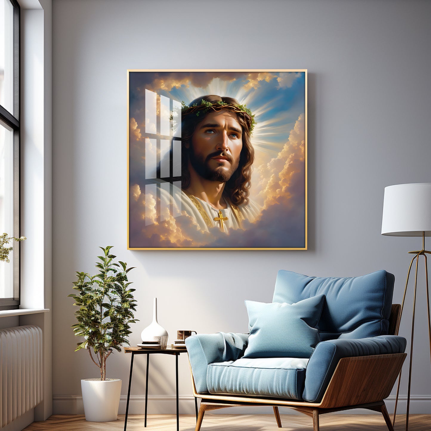 Jesus Christ Christian Premium Acrylic Square Wall Art