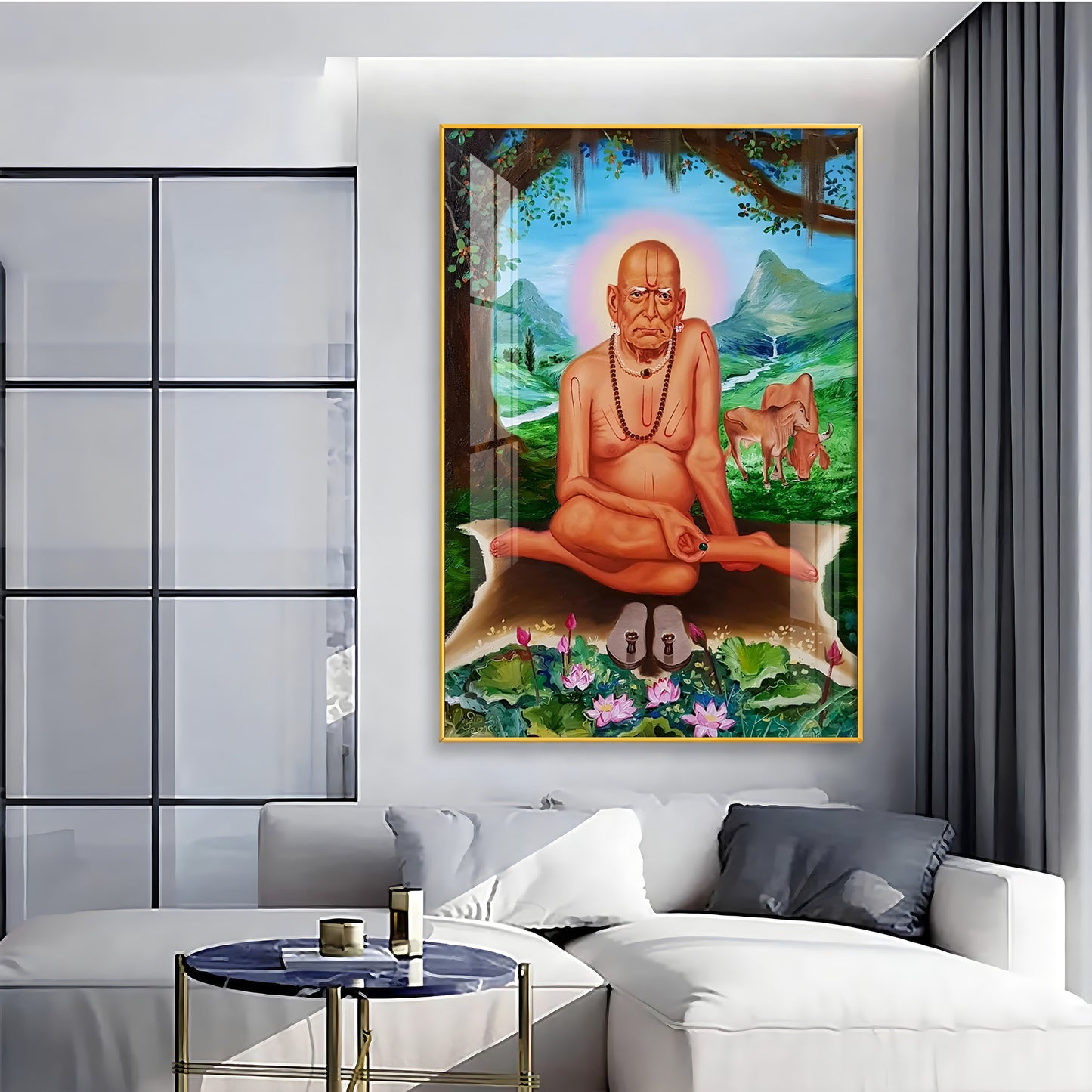 Elegance Of Shri Swami Samartha Premium Vertical Acrylic Wall Art