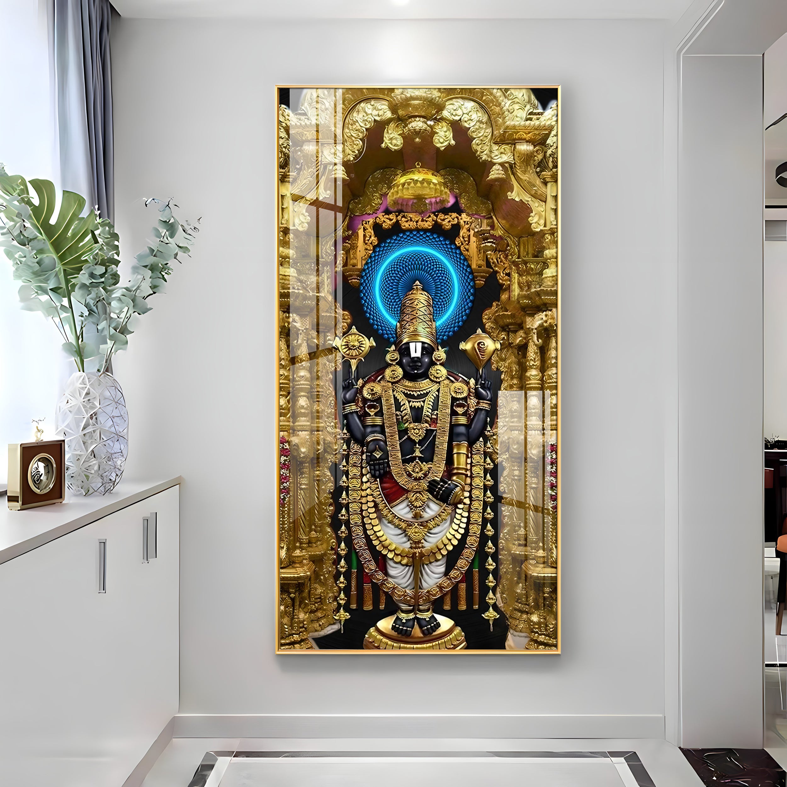 Shree Venkateswara Swamy Premium Acrylic Vertical Wall Art