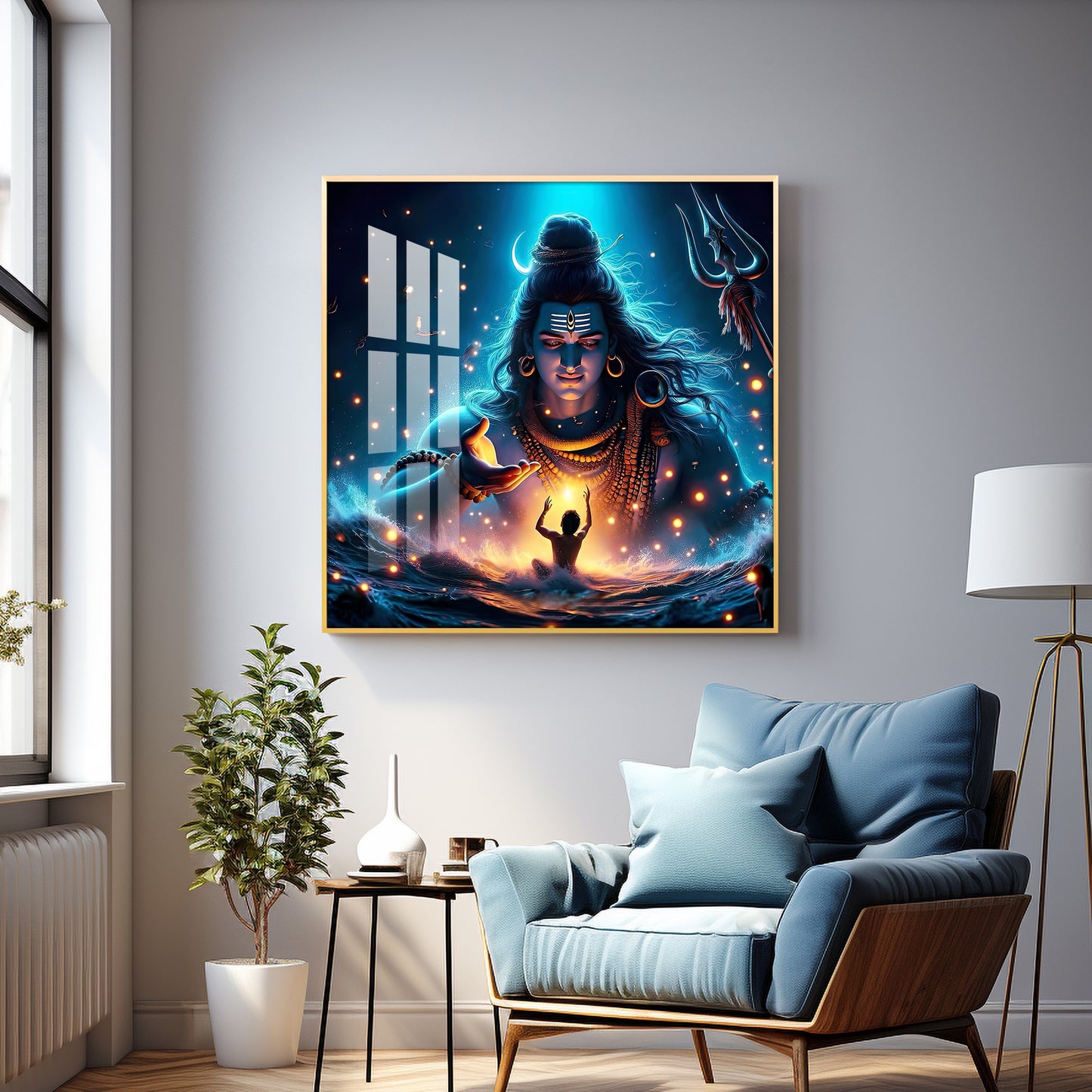 Cosmic Shiva Premium Acrylic Square Wall Art