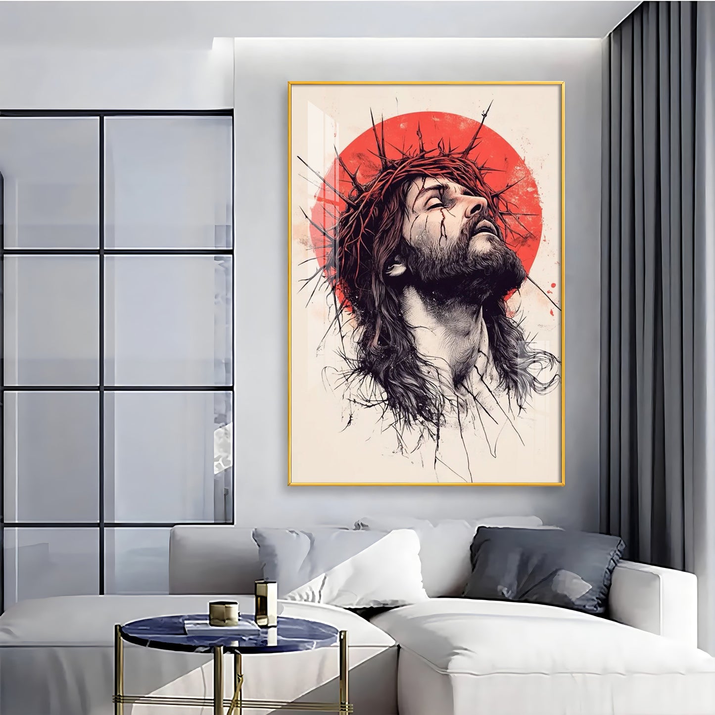 Jesus Christ Spiritual Reflection Premium Acrylic Wall Art