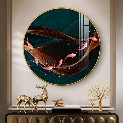 Wavebound Kio Fish Premium Acrylic Round Wall Art