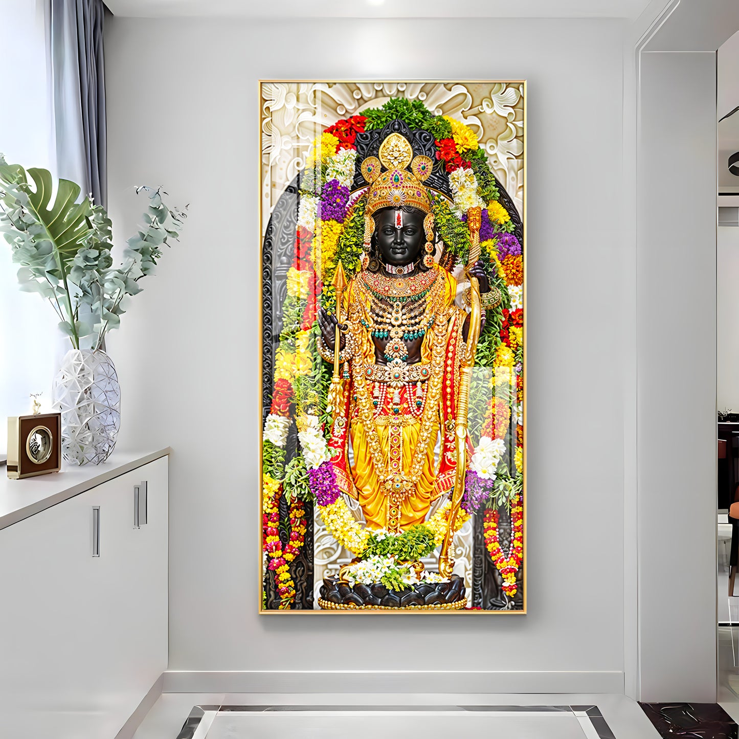 Lord Rama Portray Premium Vertical Wall Art