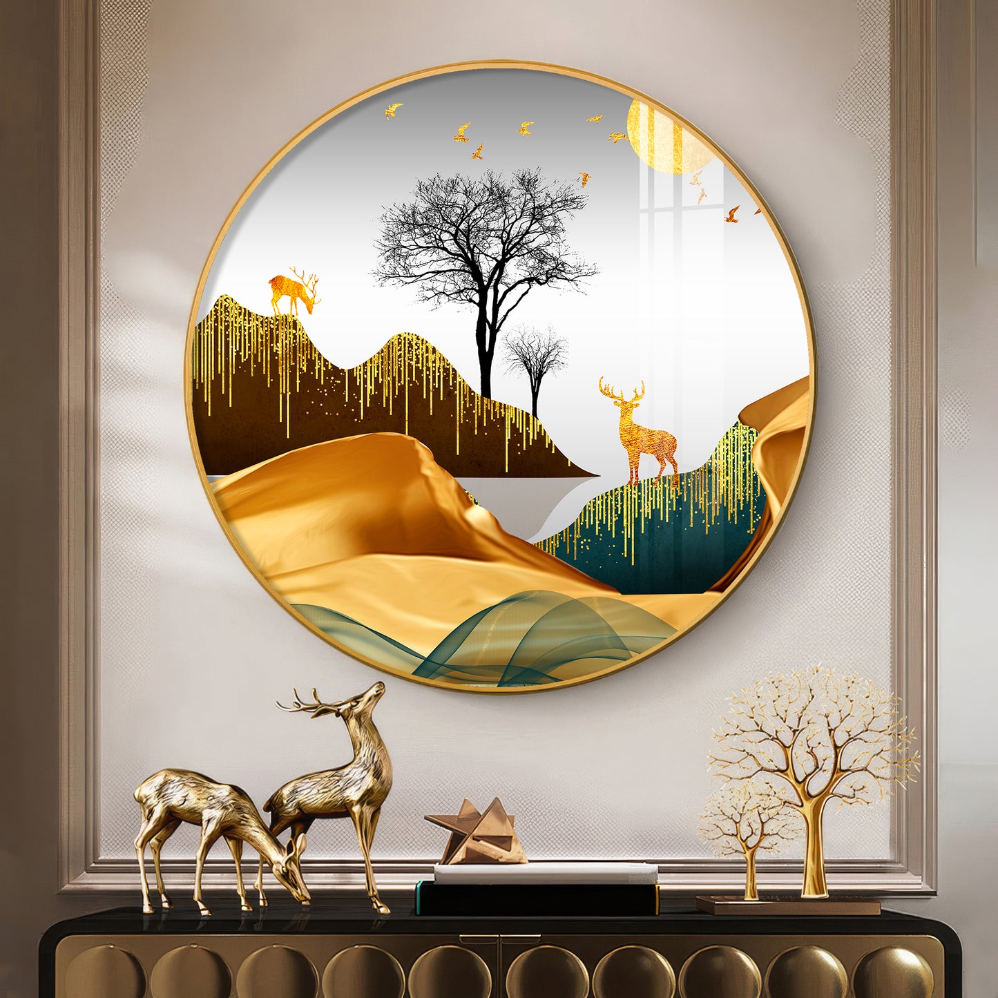 Forest Glade Premium Acrylic Round Wall Art