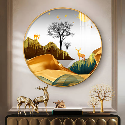Forest Glade Premium Acrylic Round Wall Art