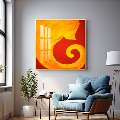 Modern Ganesha Premium Acrylic Square Wall Art