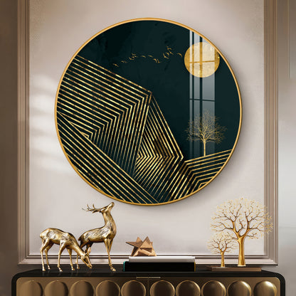 Obsidian Luxe Premium Acrylic Round Wall Art