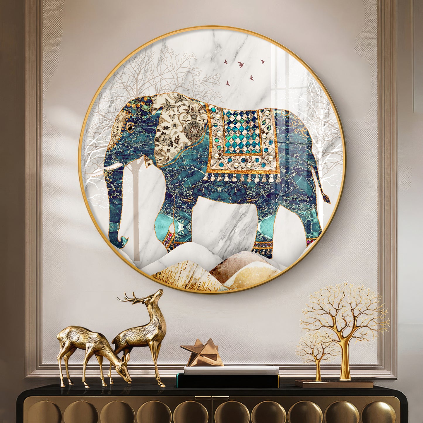 Majestic Alpha Premium Acrylic Round Wall Art