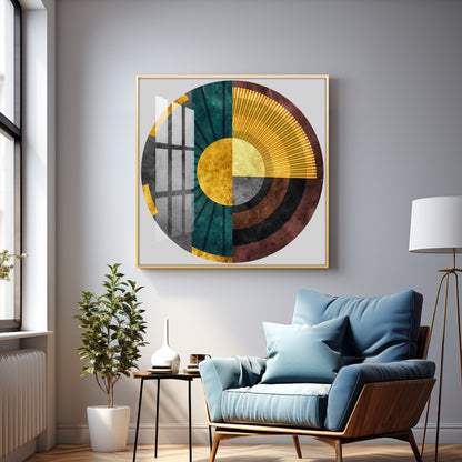 Circular Artistry Premium Acrylic Square Wall Art