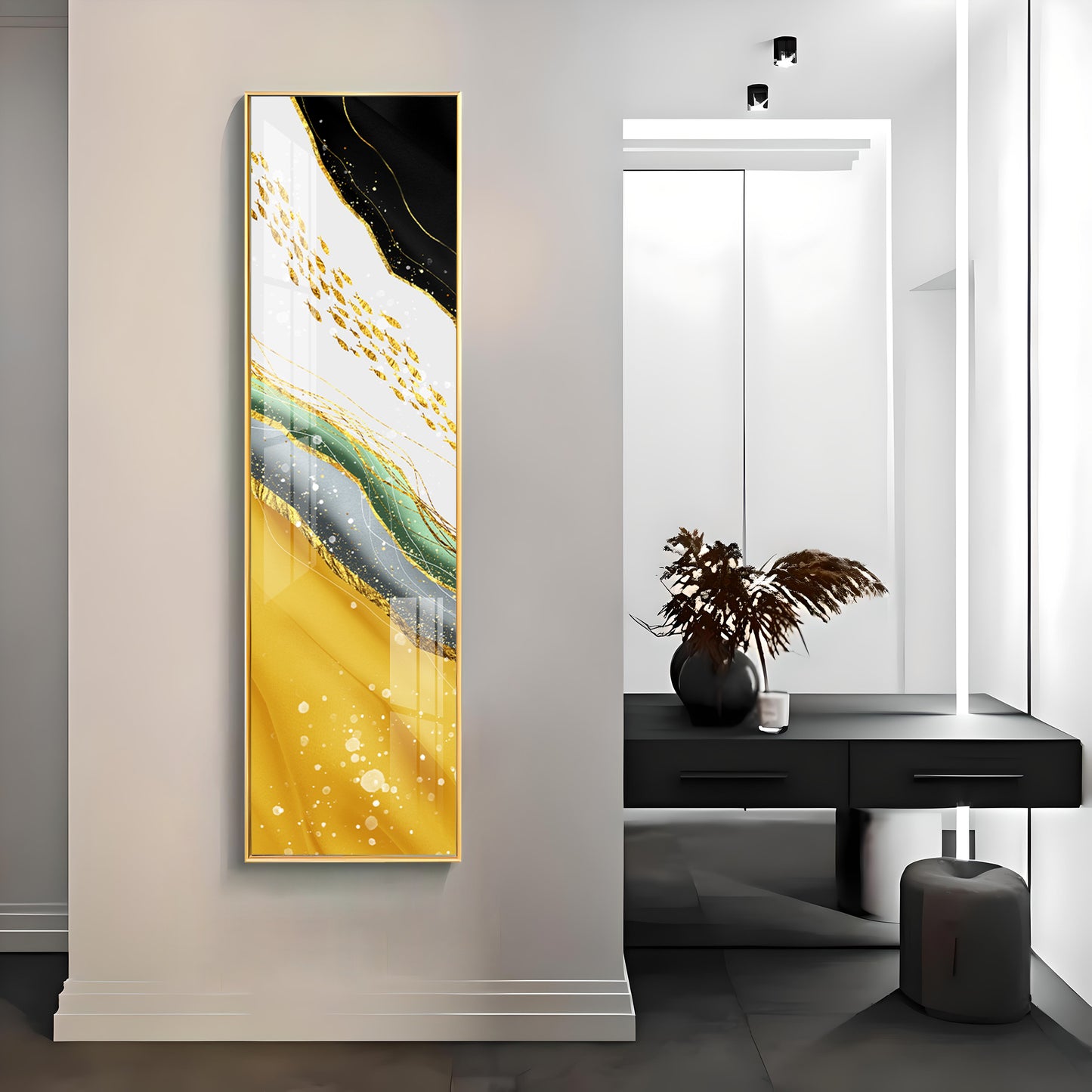 Sparkling Waves Premium Acrylic Vertical Wall Art