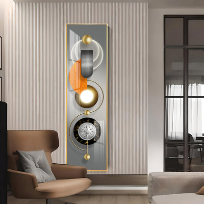 Abstract Geometric Circle Premium Acrylic Vertical Wall Art