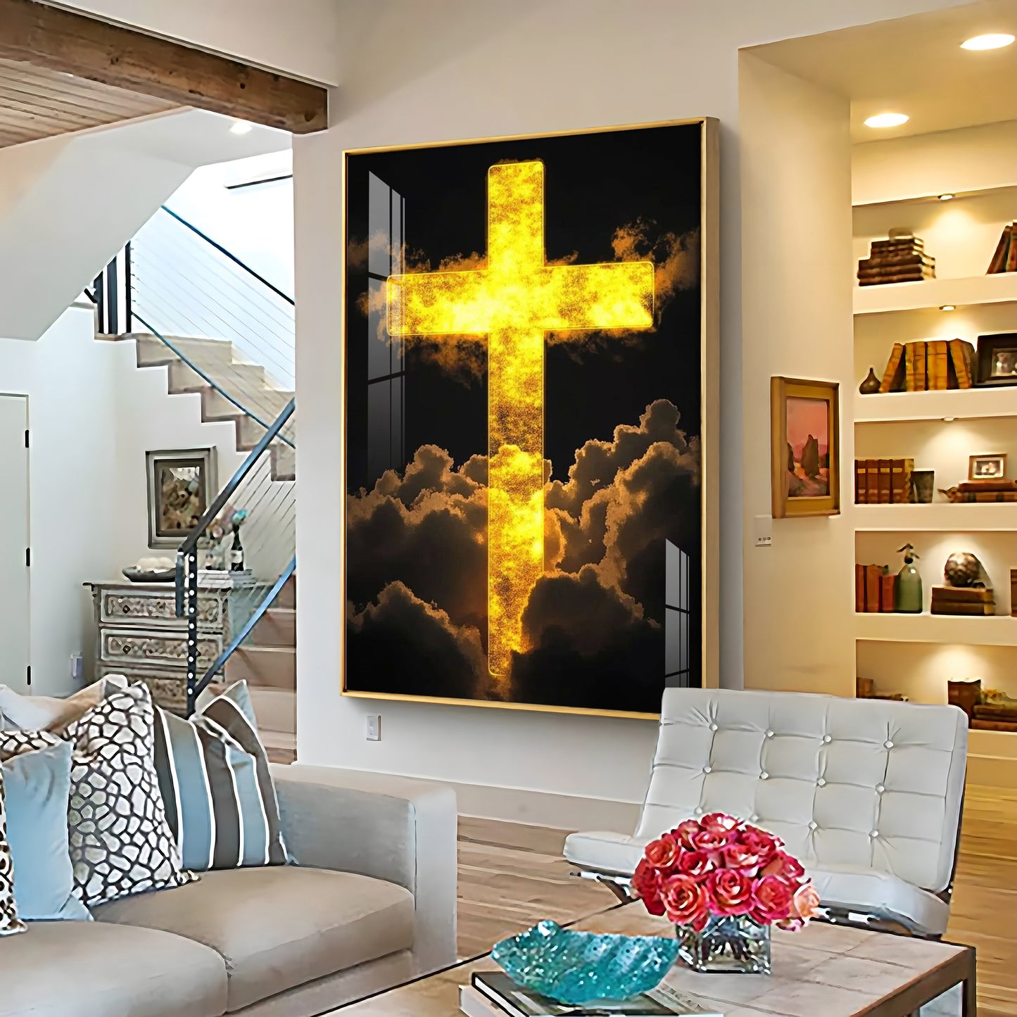 Heavenly Cross Vision Premium Acrylic Wall Art