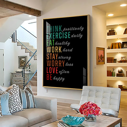 Motivational Quotes Premium Acrylic Vertical Wall Art