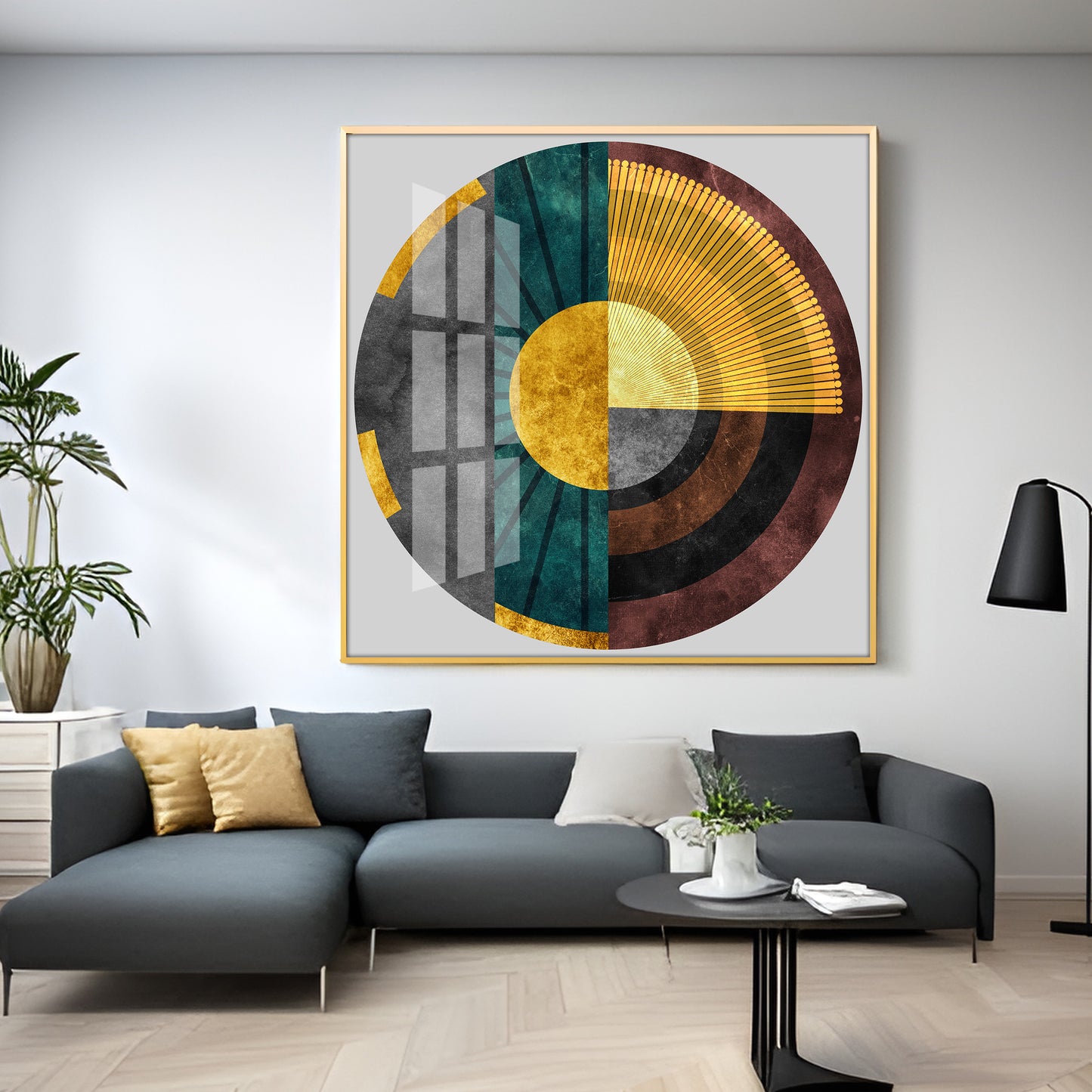 Circular Artistry Premium Acrylic Square Wall Art