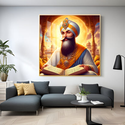 Guru Govind Singh Ji Premium Acrylic Square Wall Art