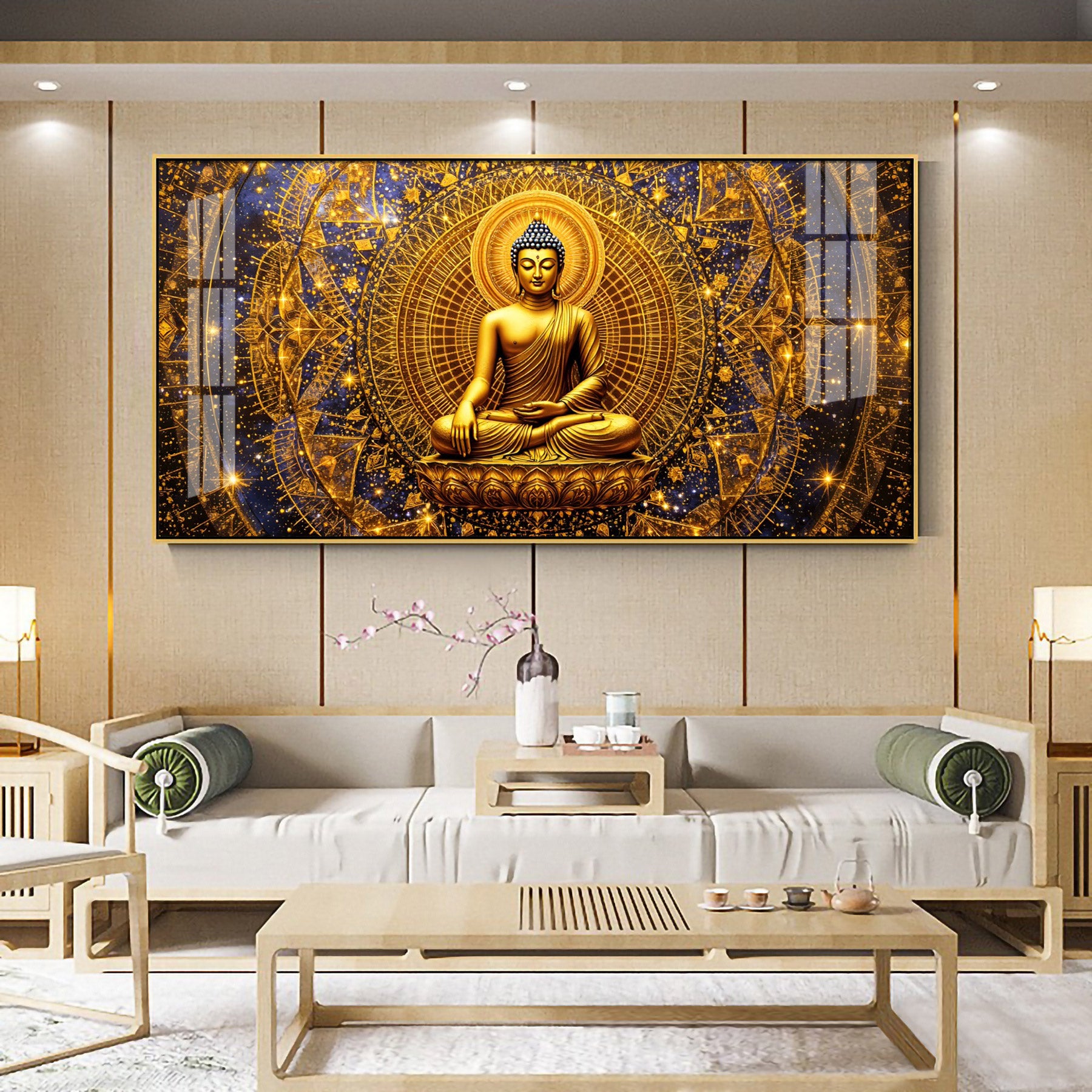 Radiant Buddha Premium Acrylic Horizontal Wall Art