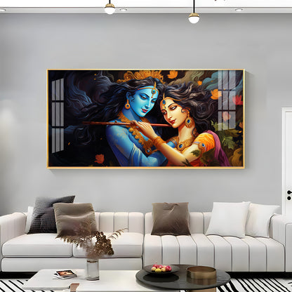 Unique Bond Of Radha Krishna Premium Acrylic Horizontal Wall Art