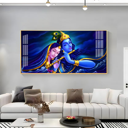 Credence Radha Krishna Love Premium Acrylic Horizontal Wall Art