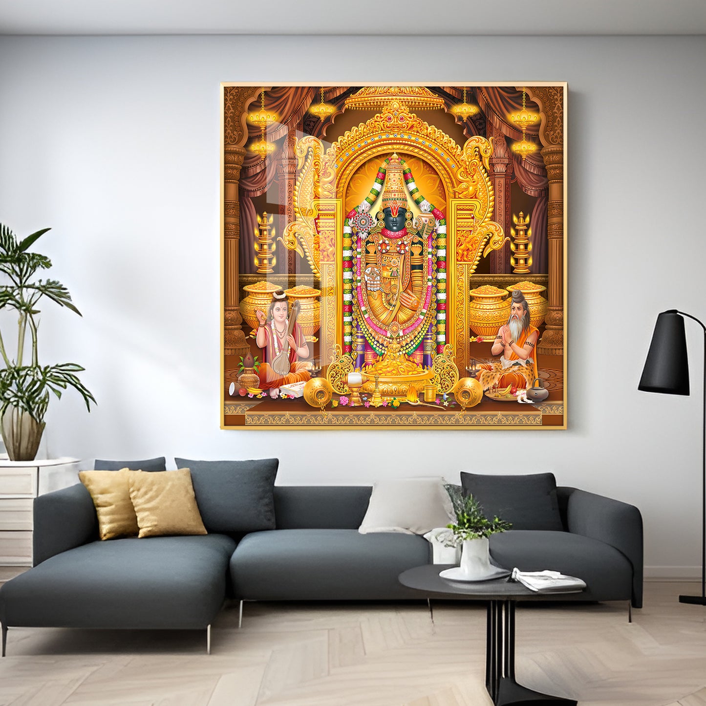 Venkateswara Maharaj Premium Acrylic Square Wall Art