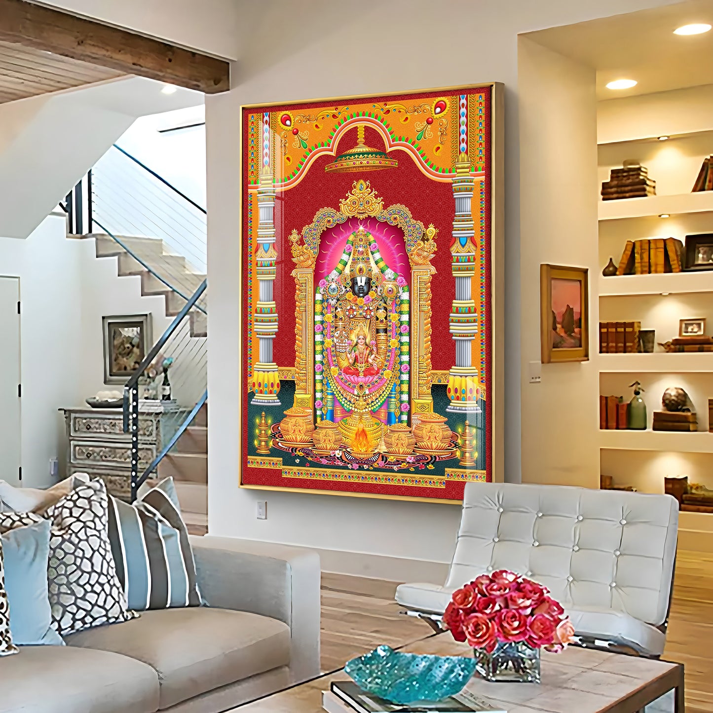 Narayana Blessing Premium Acrylic Vertical Wall Art