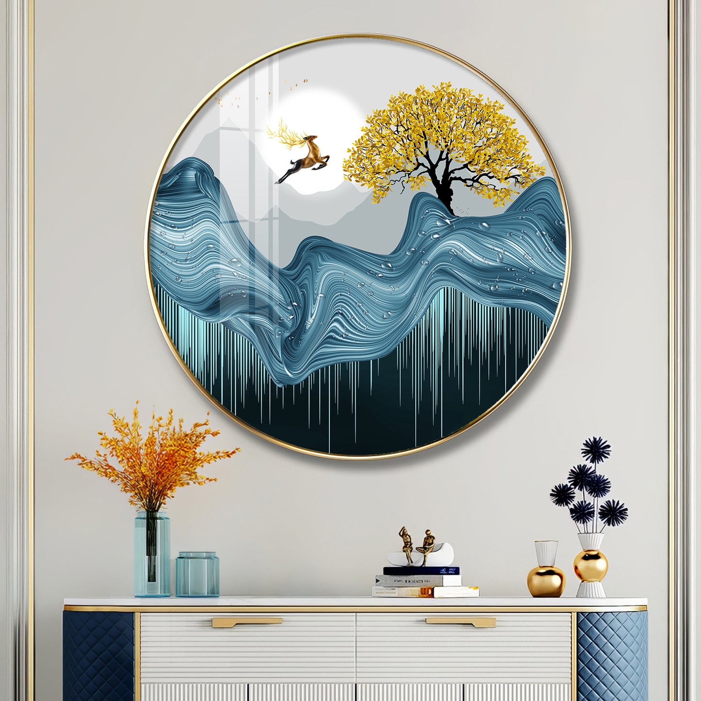 Echoes Of Nature Premium Acrylic Round Wall Art
