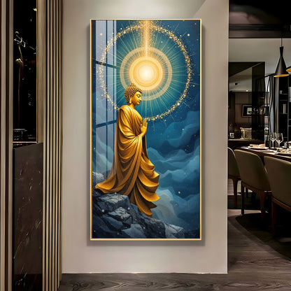The Buddha's Haven Premium Acrylic Vertical Wall Art