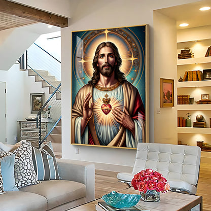 Christ's Heart Masterpiece Premium Acrylic Vertical Wall Art