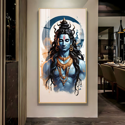 Bholenath Premium Acrylic Vertical Wall Art