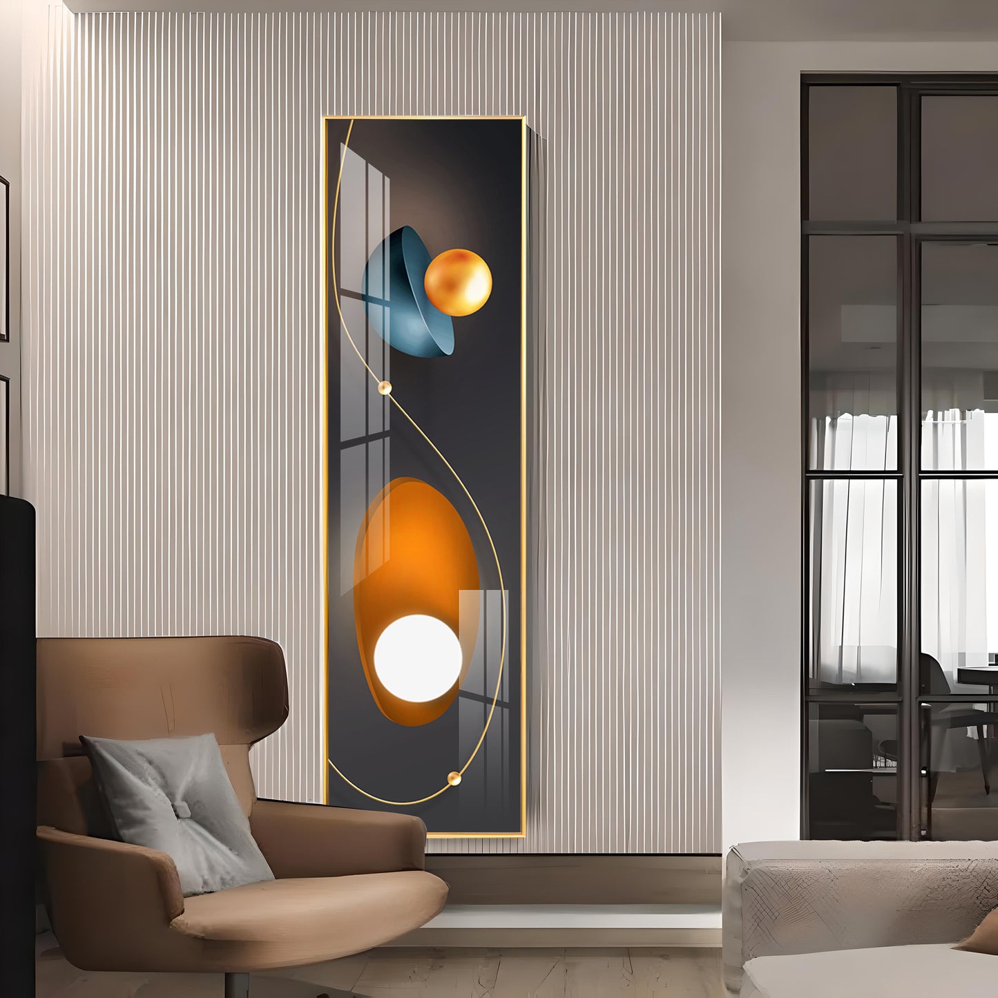 Color Glow Trio Premium Acrylic Vertical Wall Art