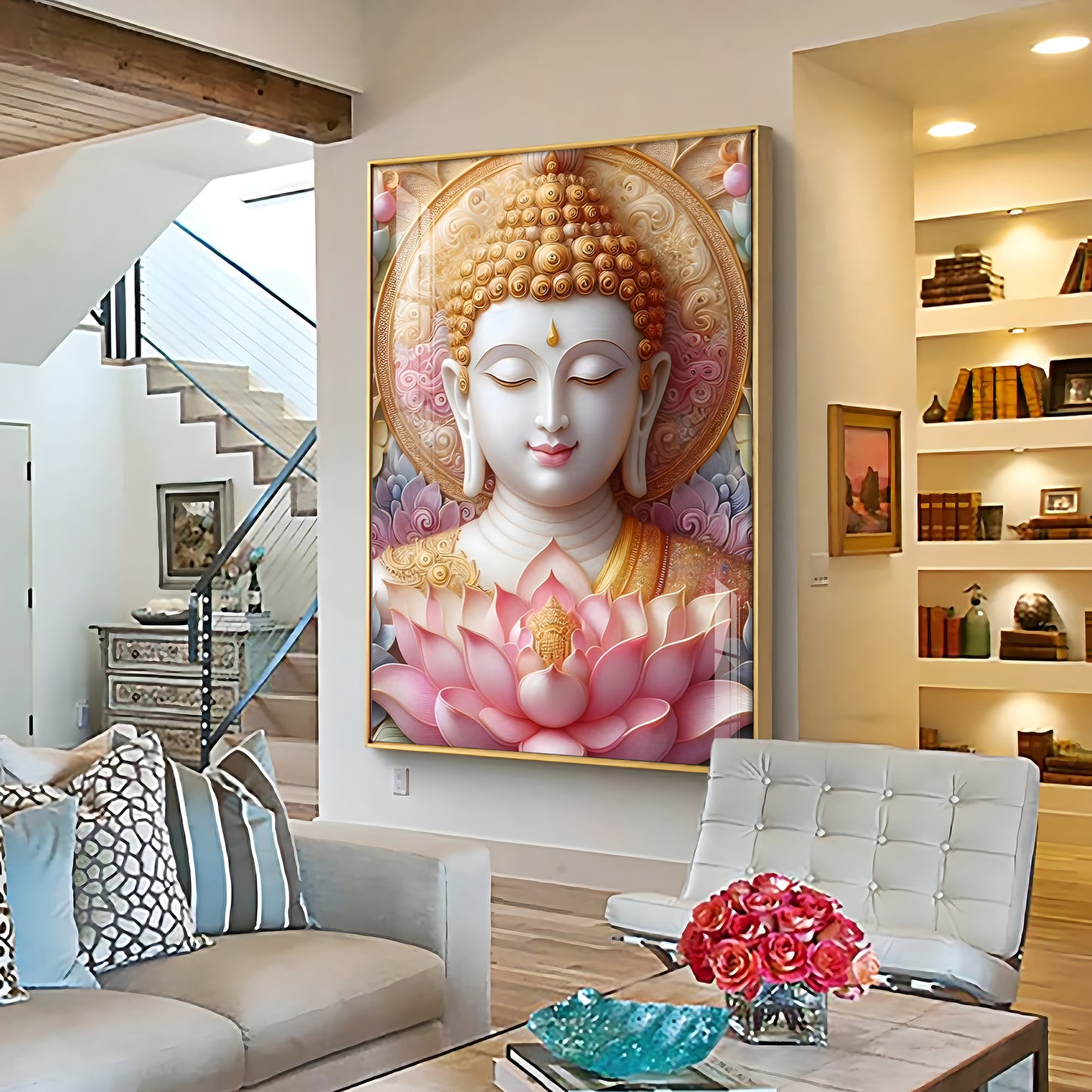 Tranquil Buddha Premium Vertical Acrylic Wall Art