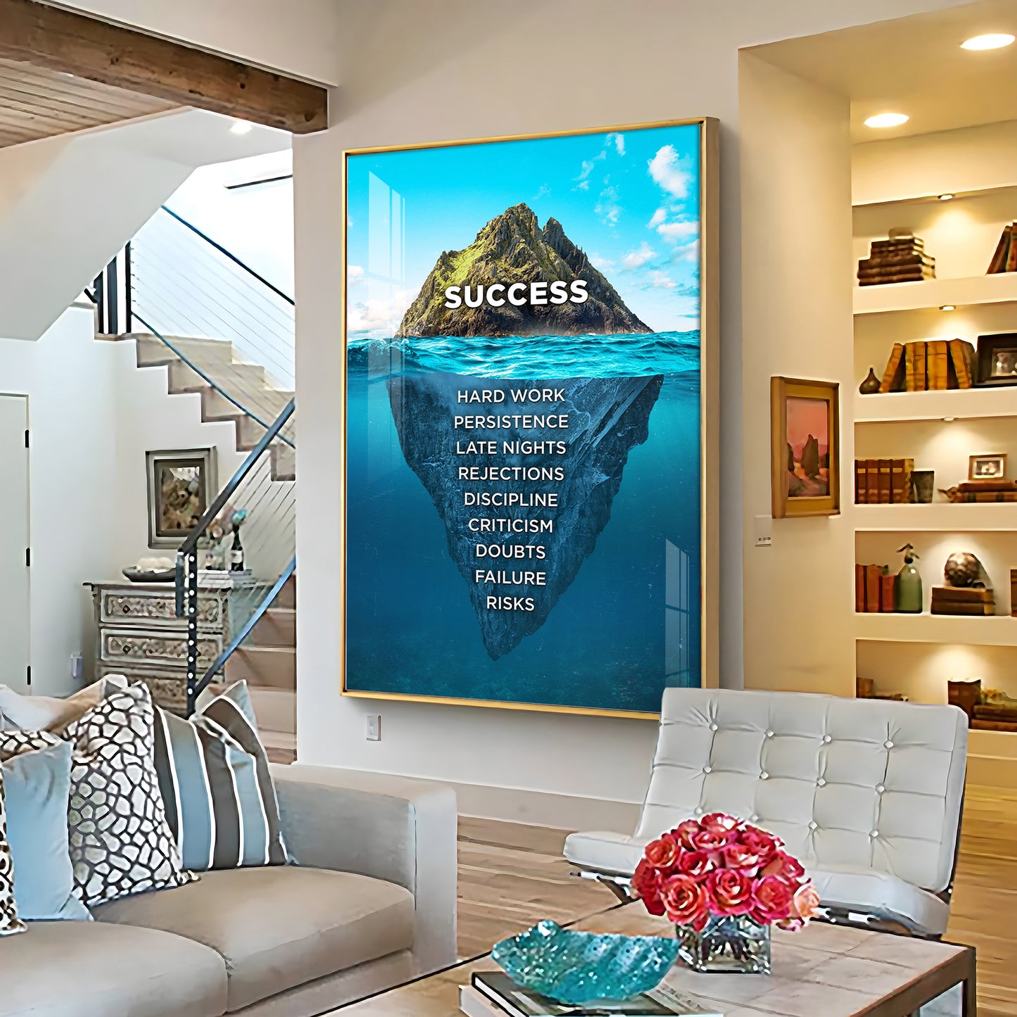 Success Premium Acrylic Vertical Wall Art