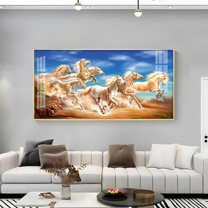 Lucky Horses Premium Acrylic Horizontal Wall Art