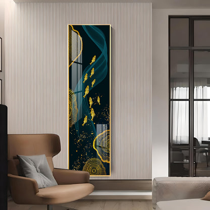 Oceanic Gold Fish Premium Acrylic Vertical Wall Art