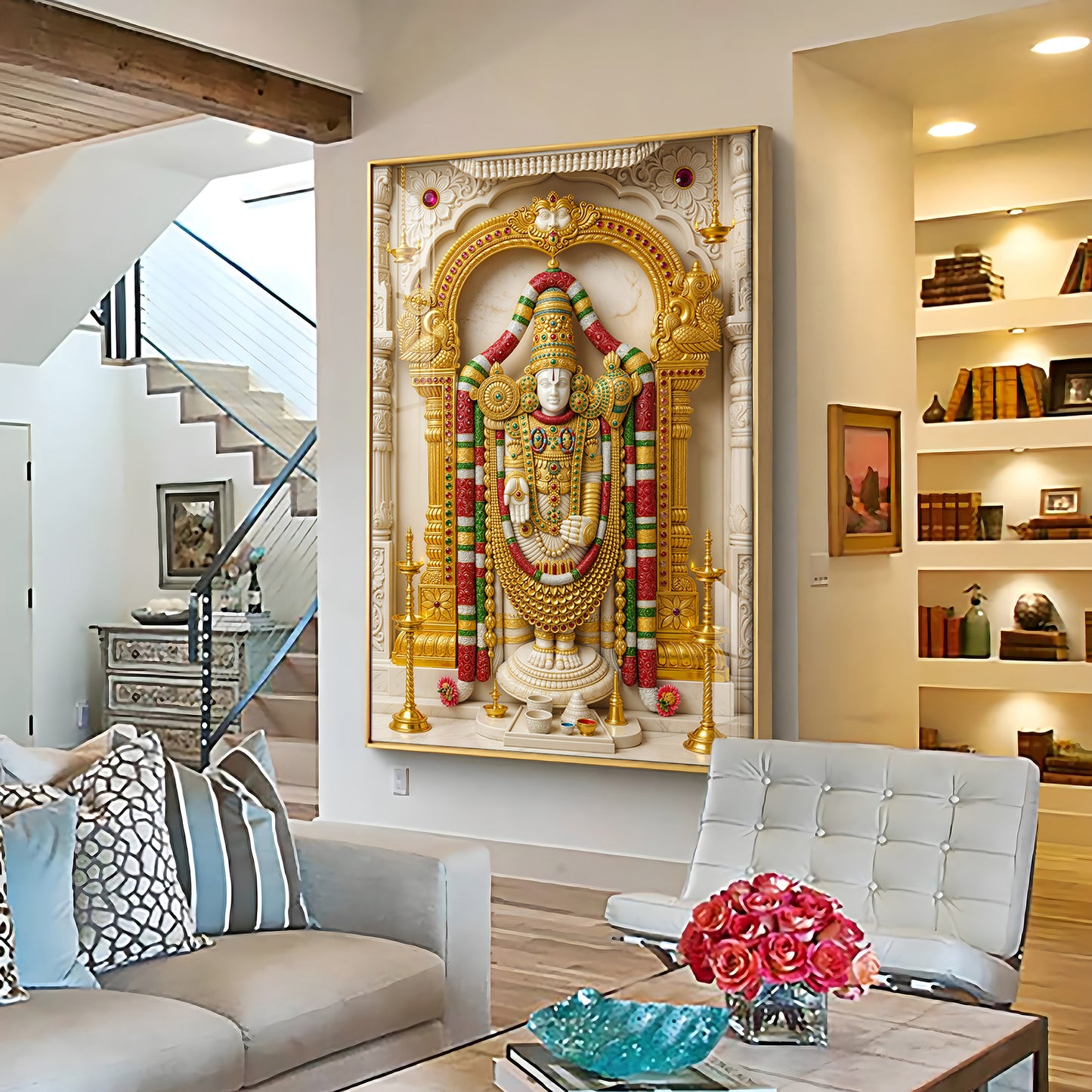 Divine Shree Venkateswara Premium Acrylic Vertical Wall Art