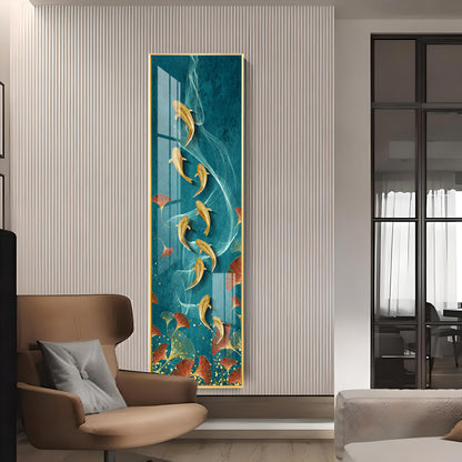 Aquatic Harmony Premium Acrylic Vertical Wall Art