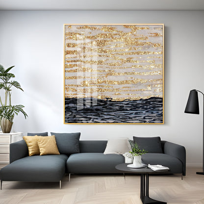 Golden Sea Premium Acrylic Square Wall Art