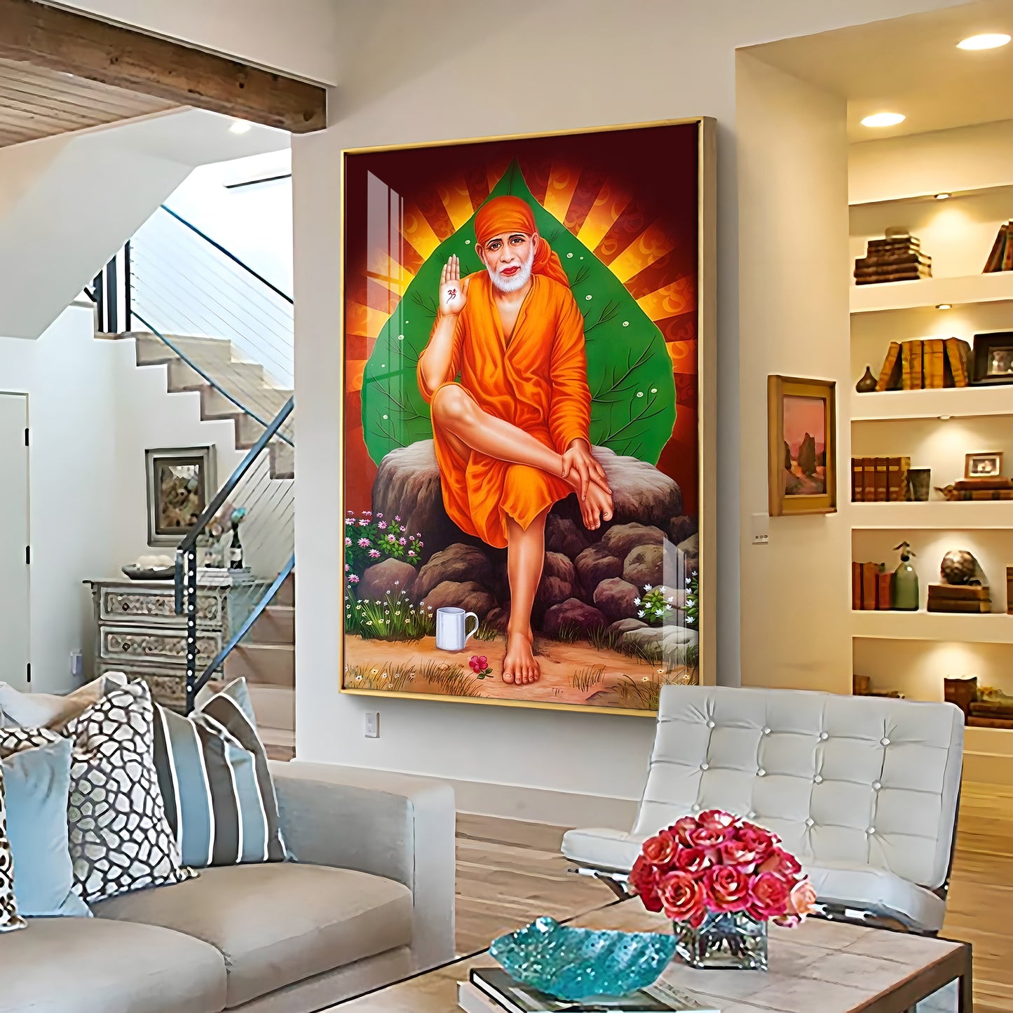 Sri Sai's Blessing Premium Vertical Acrylic Wall Art