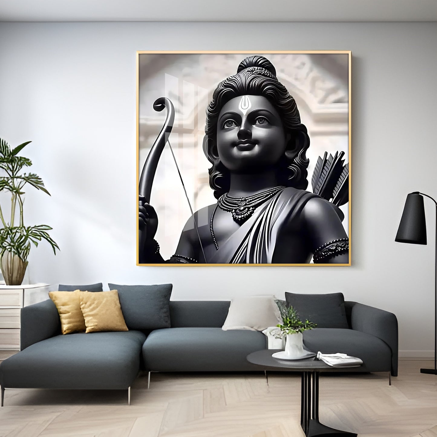 Beautiful Ram Lalla Premium Acrylic Square Wall Art