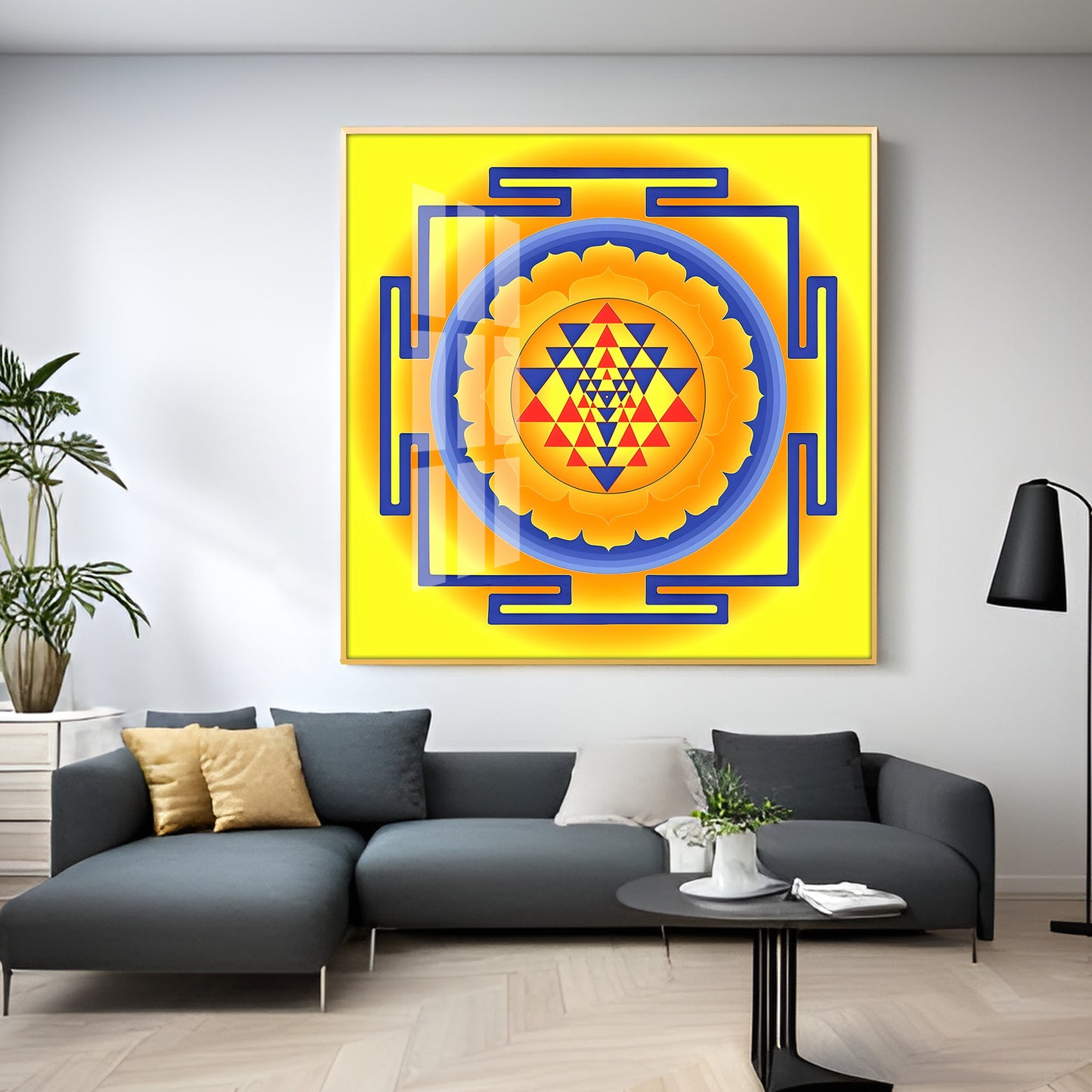 Laxmi Shri Yantra Premium Acrylic Square Wall Art