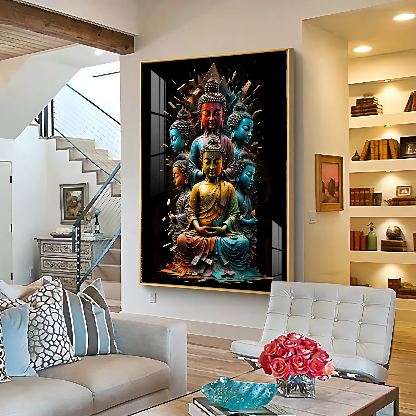 Lord Buddha Premium Acrylic Vertical Wall Art