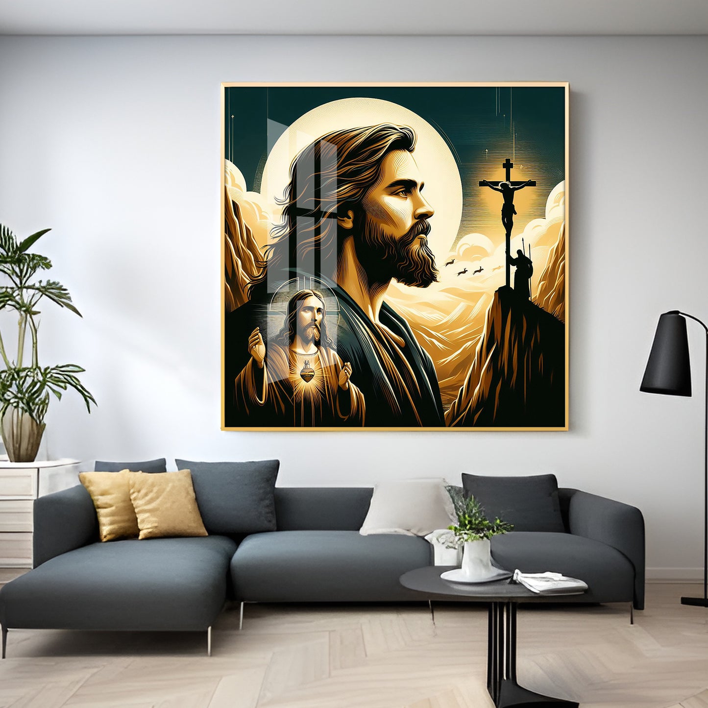 Lord Jesus Premium Acrylic Square Wall Art