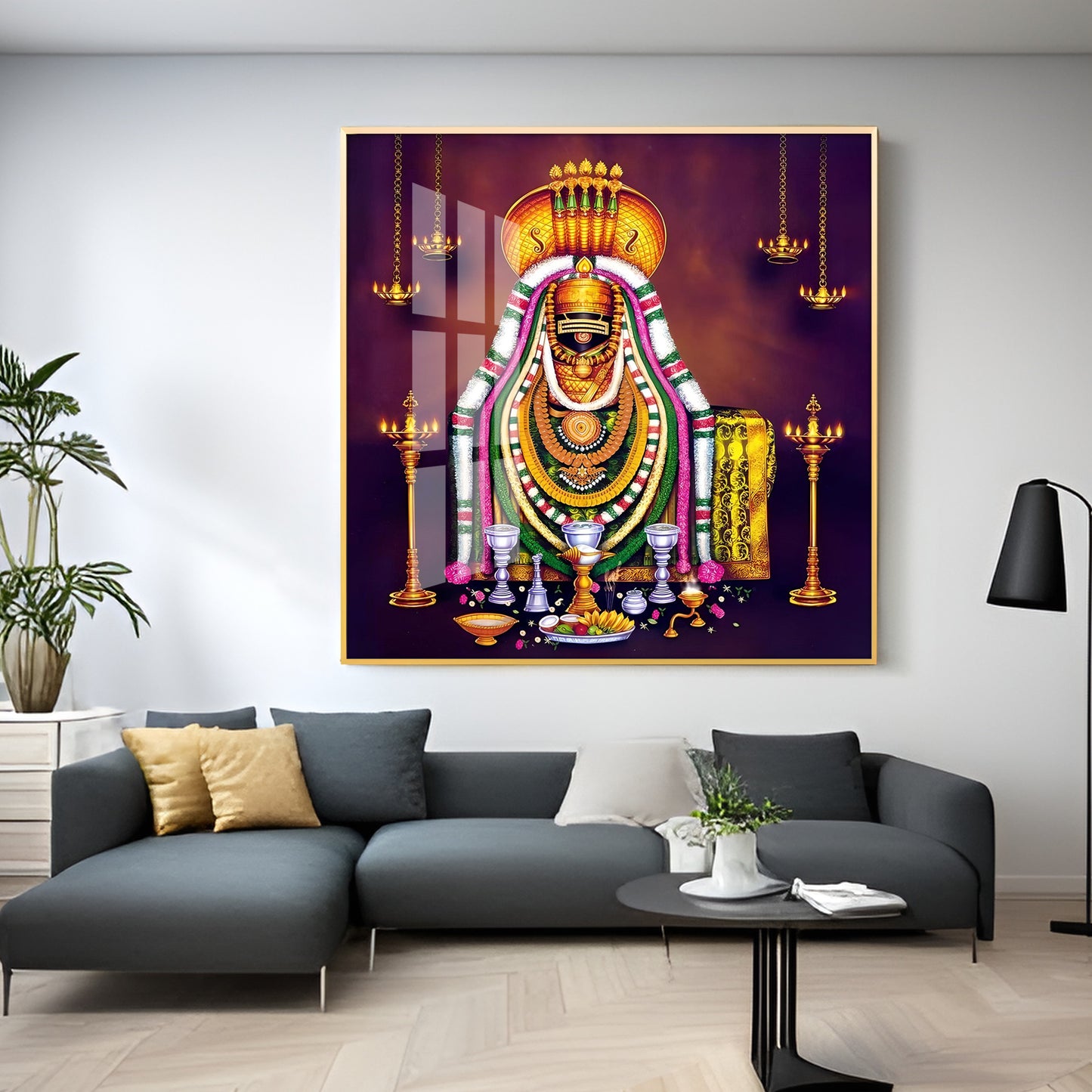 Lord Arunachaleswarar Premium Acrylic Square Wall Art