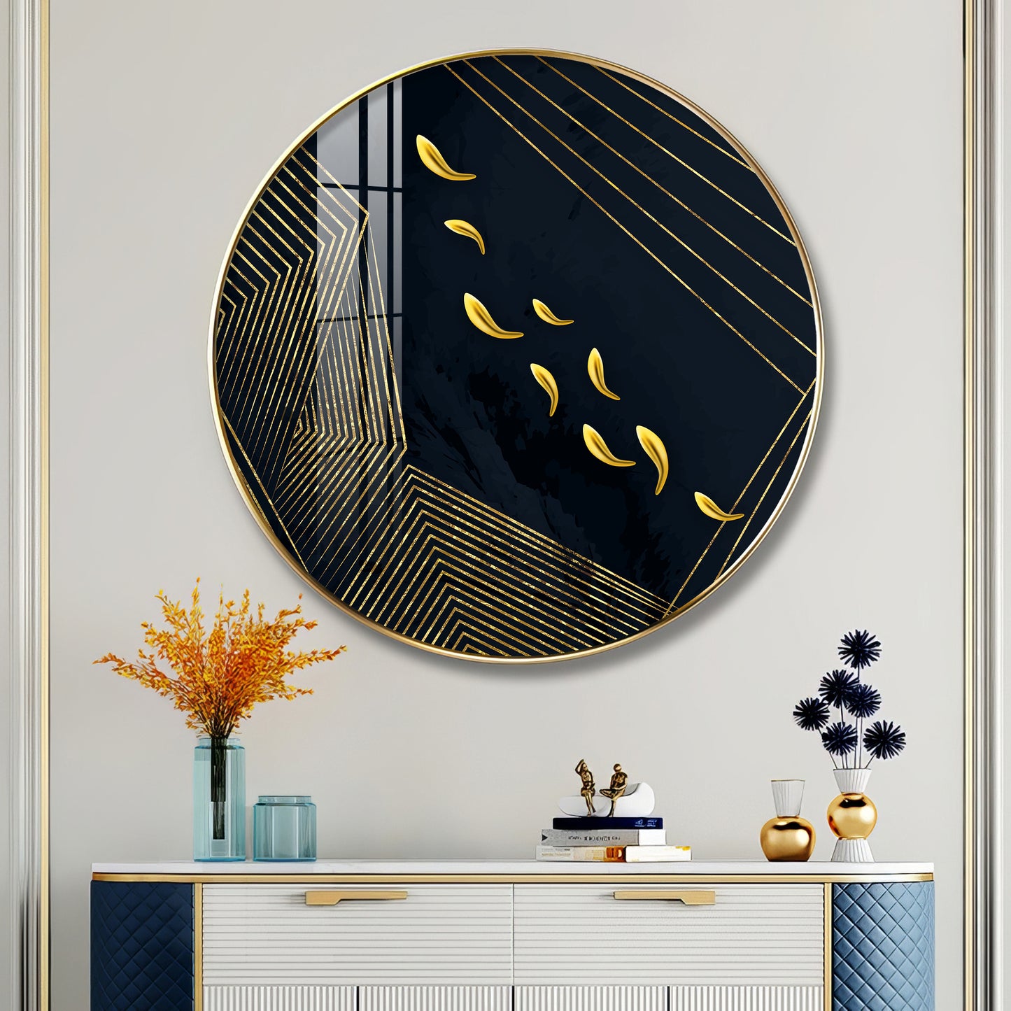 Golden Artwork Premium Acrylic Round Wall Art