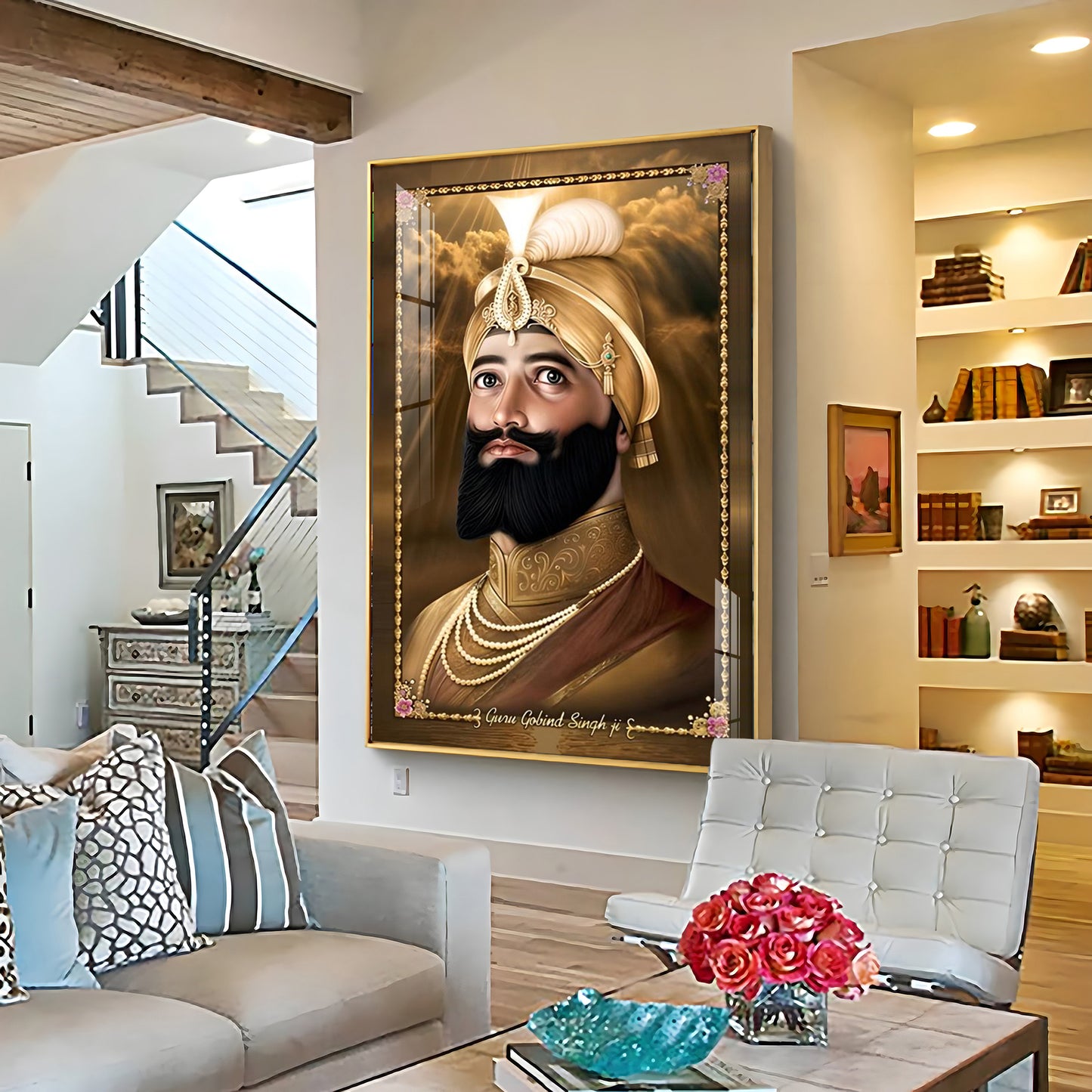 Guru Gobind Singh Premium Acrylic Vertical Wall Art