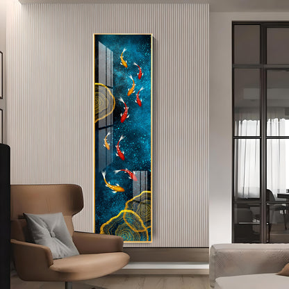 Aesthetic Koi Fish Feng Premium Acrylic Vertical Wall Art