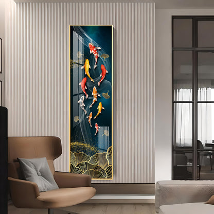 Koi Fish Premium Acrylic Vertical Wall Art