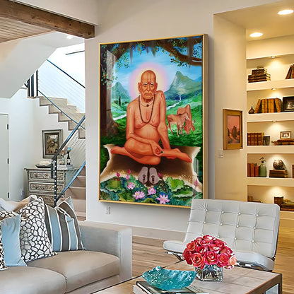 Elegance Of Shri Swami Samartha Premium Vertical Acrylic Wall Art