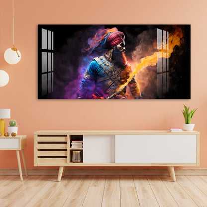 Brave Sikh Warrior Acrylic Wall Art