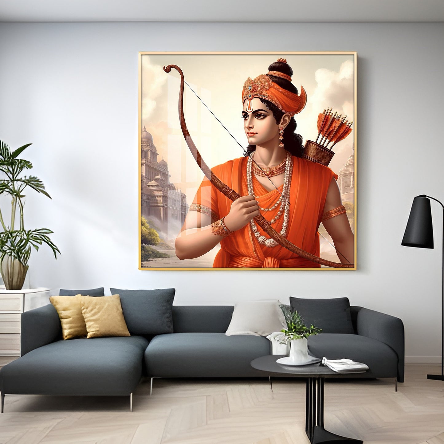 Prabhu Shree Ram Premium Acrylic Square Wall Art